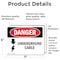 Signmission Underground Cable Danger Sign, Vinyl Decal, 7in W x 5in L, 2PK OS-2PACK-DS-D-57-L-1599 - alternate 5
